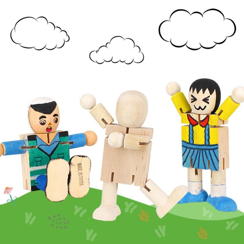 Handicraft Toy Graffiti Puppet Craft Toy Wooden Handicraft Toy Chidlren Gifts