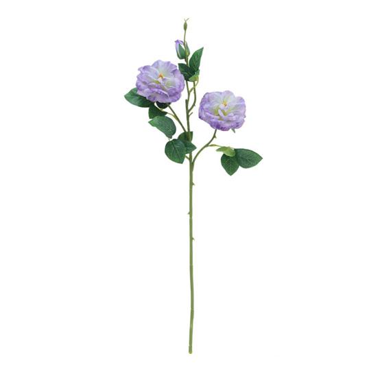 Artificial Rose with Green Leaves 3 Head Realistic Long Stem Fake Flower Home Wedding Party Faux Flower Decoration Valentine's Day Gift