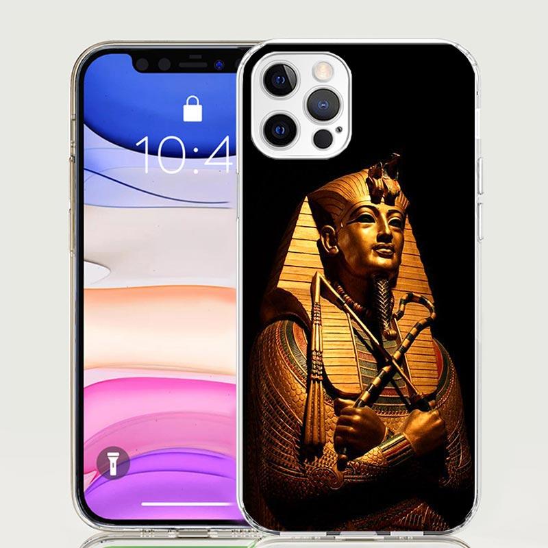 Egypt Nefertiti Anubis Ankh Pharaoh Phone Case For iPhone 17 Air 16 15 Plus 11 14 Pro Max 13 Mini 12 7 8 + SE Pattern Art Custom