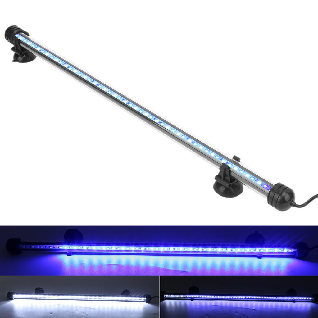 Wodoodporne oświetlenie akwariowe Oświetlenie akwarium z diodami LED 3 tryby ściemnialne 100?Wtyczka 240VUS 48CM