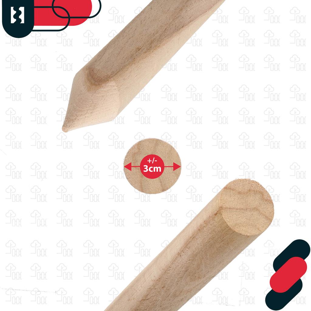 KOTARBAU® Geodetic Beech Wooden Stakes Support for Tomatoes, Vegetables, Trees, 40 CM, Set of 5