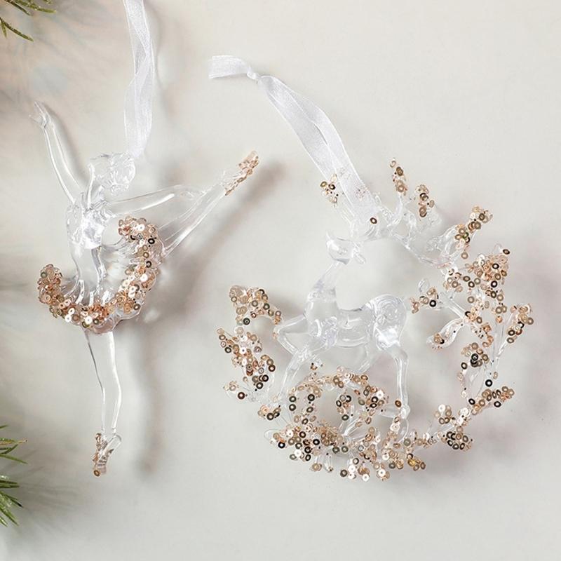 Shatterproof Acrylic Snowflakes Hanging Decorations For Indoor and Outdoor Christmas Displays