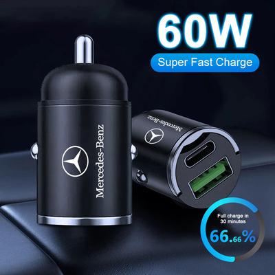 1ks Nabíječka do auta USB Typ-C Adaptér pro rychlé nabíjení Příslušenství do auta Pro Mercedes Benz W204 W212 W176 GLC CLA GLA E C G M R S Třída AMG