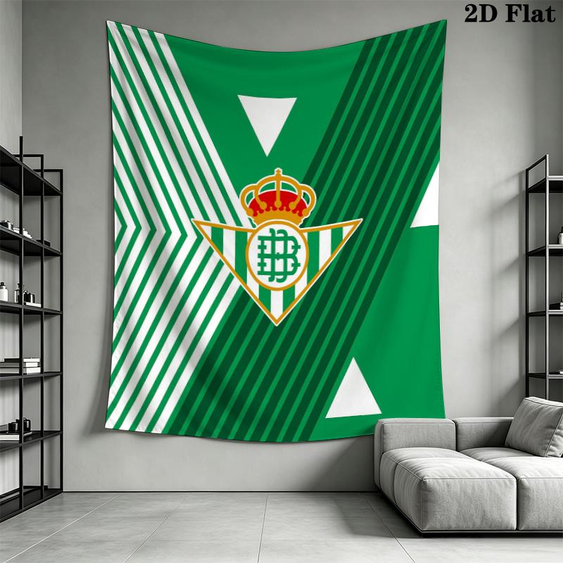 Real Betis Wall Tapestry Aesthetic Wall Hanging Printed Fabric Blanket Decorative Tapestries for Bedroom Living Room Home Decor