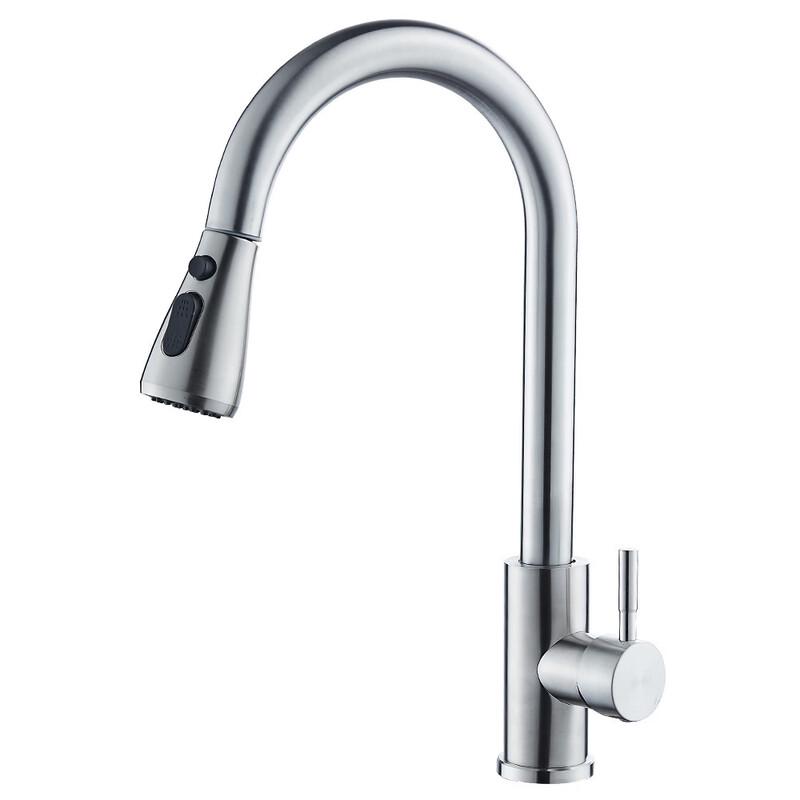 304 Stainless Steel Pull-Out Kitchen Faucet