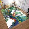 Colorful Abstract Tree Pattern Carpet with Vibrant Bohemian Style Design Suitable for Use As an Anti-slip for Living Room Bedroom Sofas