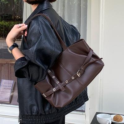 Borsa a Spalla da Donna in Pelle PU con Design a Cintura Stile Motociclista Borsa Sottobraccio per Ragazze alla Moda Borsa Tote Casual da Donna di Grande Capacità