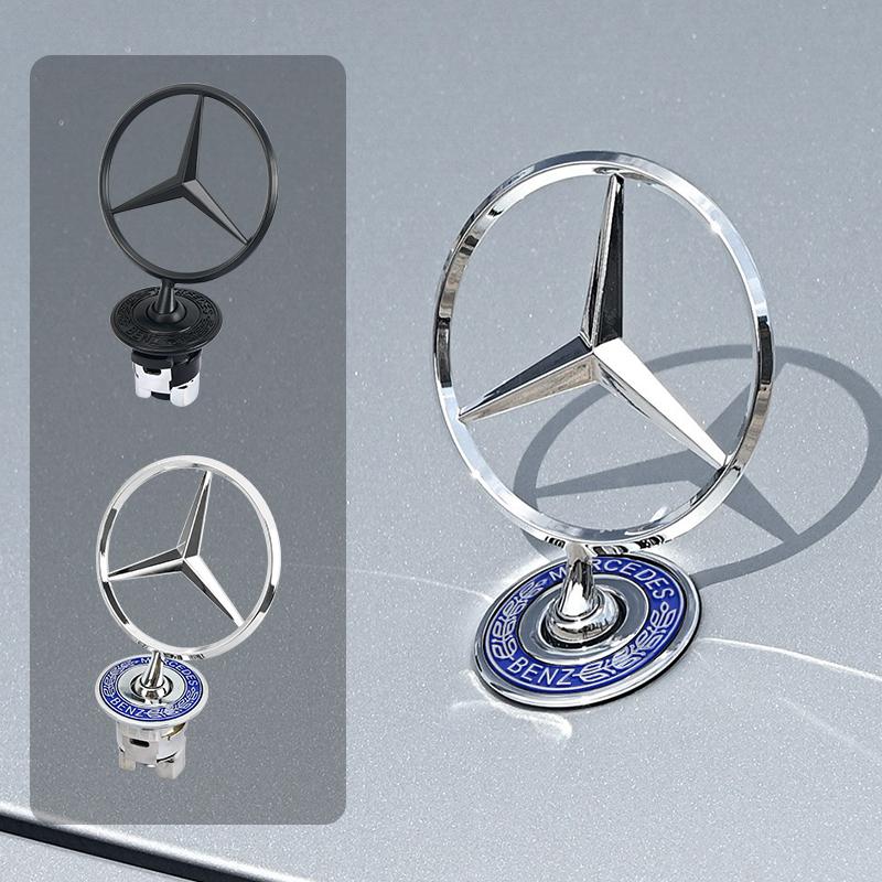 AABGV1 Car Bonnet Label Badge 3D Star Zinc Alloy Car Front Hood Emblem Mercedes Benz W203 W204 W205 W206 W212 W213 W222 W223 E300