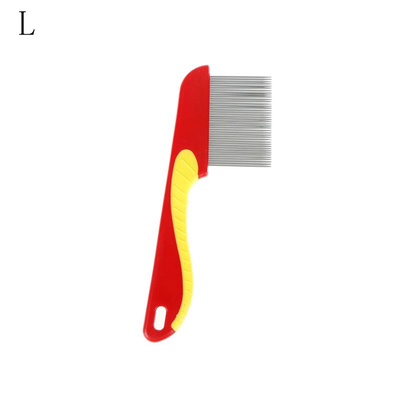 Stainless Steel Comb Hair Brush Shedding Flea For Cat Dog Pets Trimmer L
