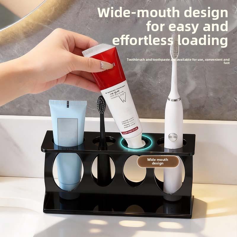 Toilet Sink Toothbrush Holder, Electric Toothbrush Desktop Storage Rack, No-drilling Bathroom Wash and Storage Item Organizer