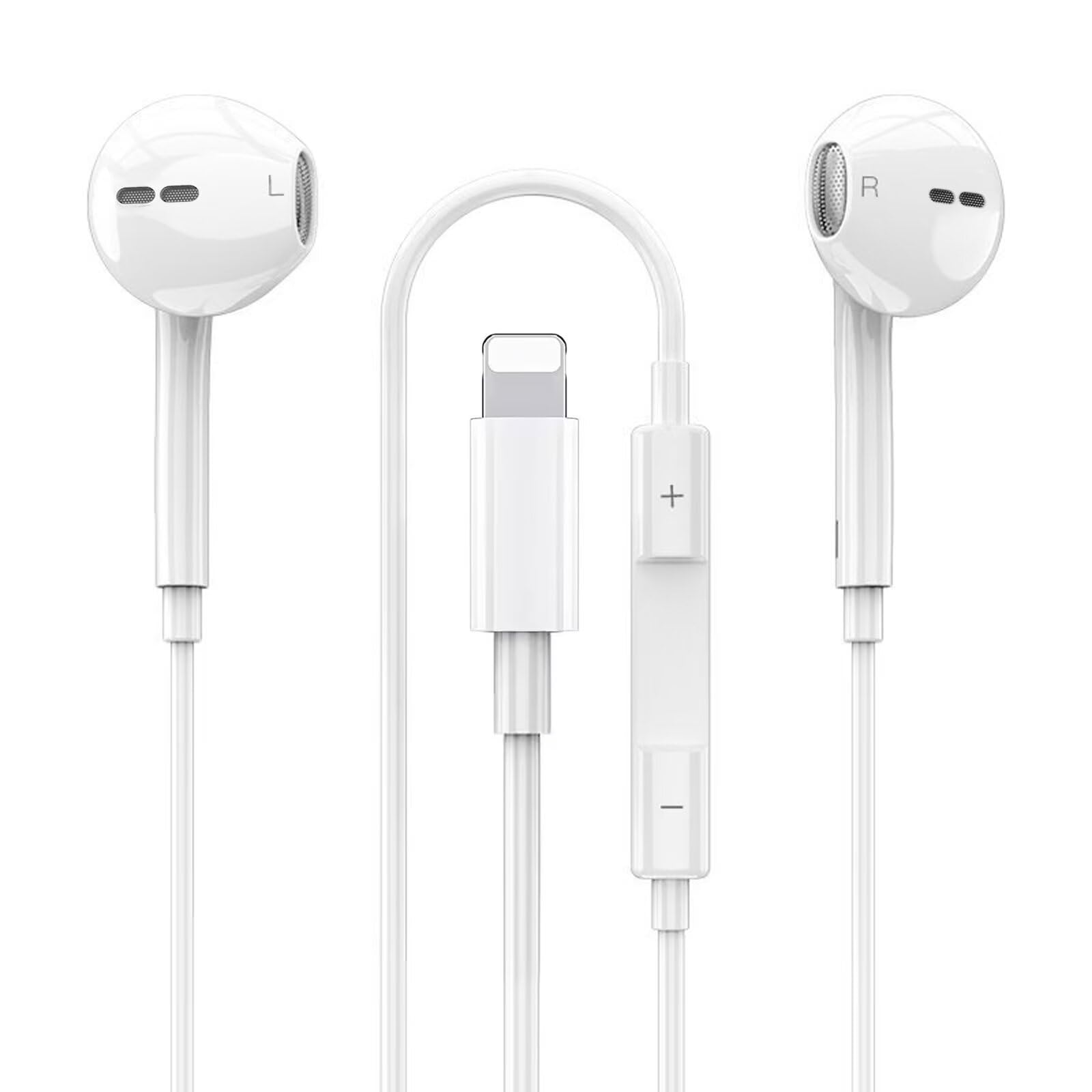 

Улучшенный проводной шум iPhone с громкостью звонка Стерео Совместимость со всеми iPhone iPod [модель 2025 г.] Наушники, Наушники, Отмена, Микрофон,