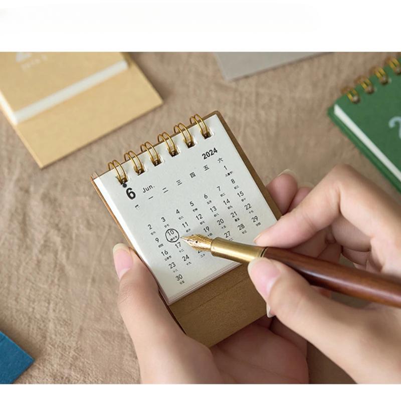 2025 Desk Calendar Cute Daily Planner Simple Solid Color Calendar Learning Goal List To-Do List Home Office Supplies