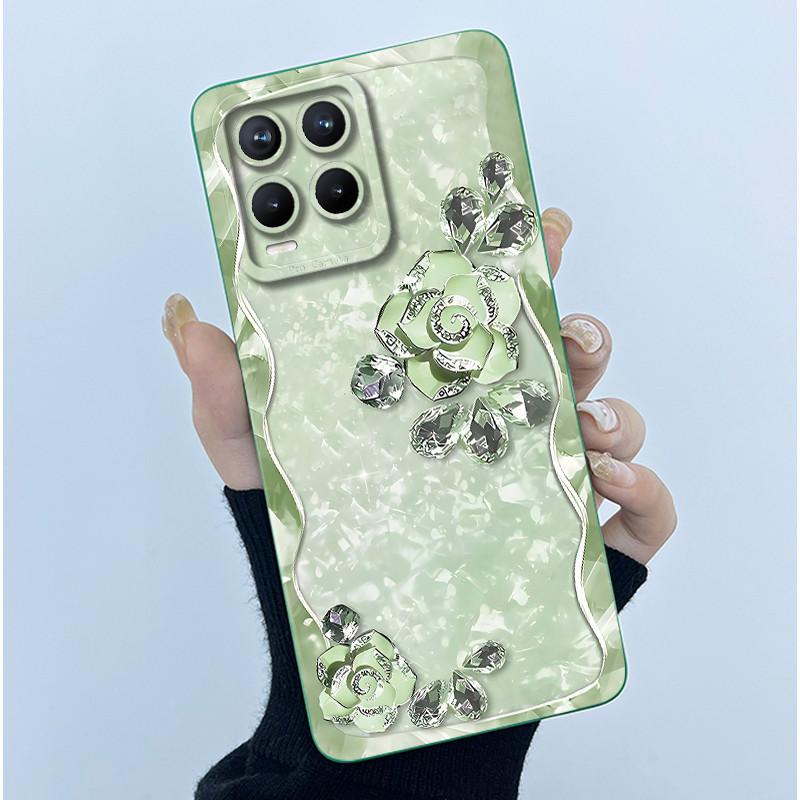 For Realme 8 Pro / Realme 8 4G 5G Phone Case Simplicity Flower Liquid Silicone Cover Realme8 8Pro RMX3085 RMX3081 RMX3241 Fundas