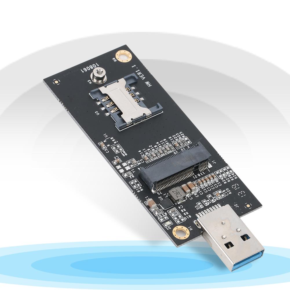 (M.2) KEY B auf USB3.0-Adapterkarte, M.2-Kartenmodulplatine mit SIM-Kartensteckplatz