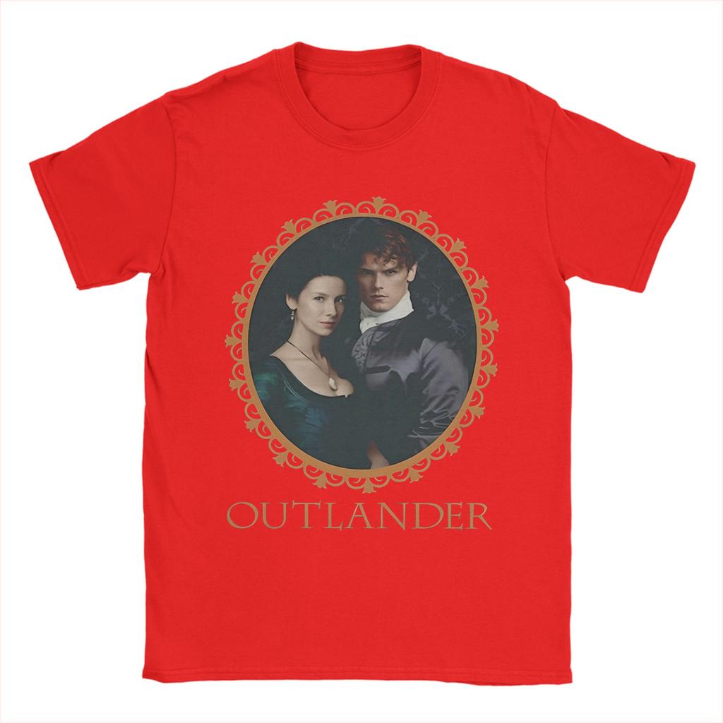 ZX Vintage Outlander Jamie and Claire TShirt for Men O Neck Cotton T Shirt Short Sleeve Tee Shirt Plus Size Tops