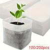 100/200pcs Biodegradable Seed Nursery Bags, Non-woven Planting Bags, Fabric Seedling Pots, Plant Bags, Garden Supplies