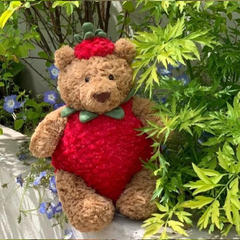 Orso Bartolomeo Peluche Fragola Con Imbottitura in Cotone PP Per Bambini e Collezionisti