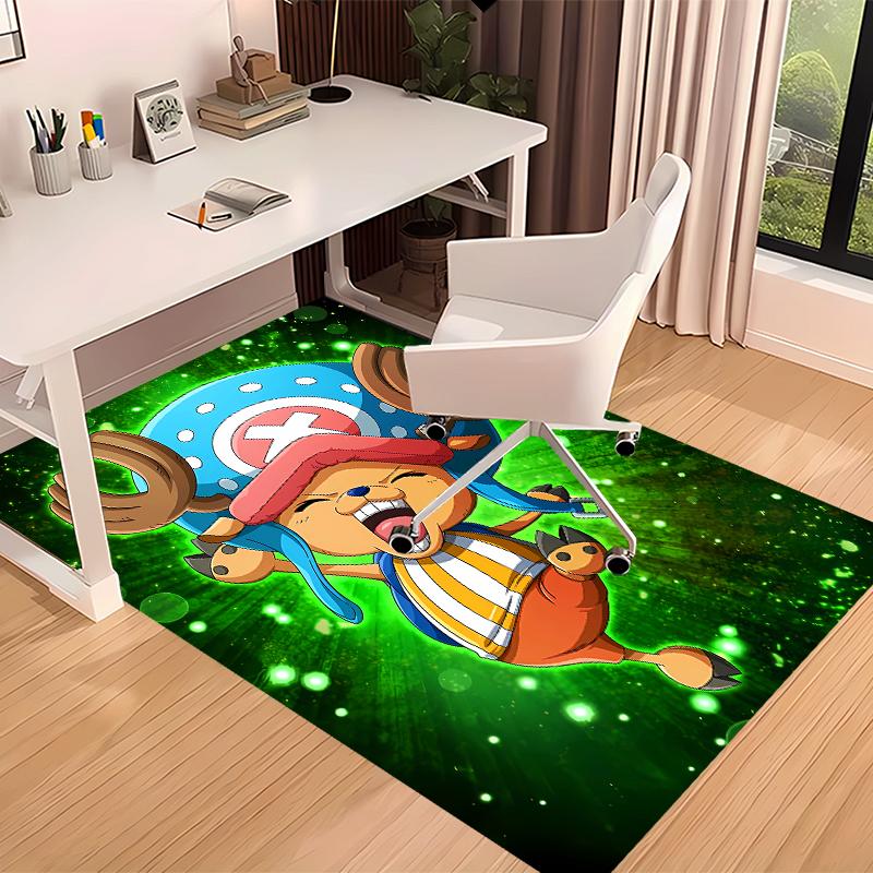 1pc One Piece Tony Tony Chopper Print Area Rug - Soft, Washable Non-Slip Indoor Mat for Office Chairs, Living Room, Home Office Decorative Rug
