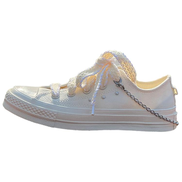 

Converse CHUCK TAYLOR soft and comfortable non-slip wear-resistant low-top skate shoes for men and women in white 36 белый