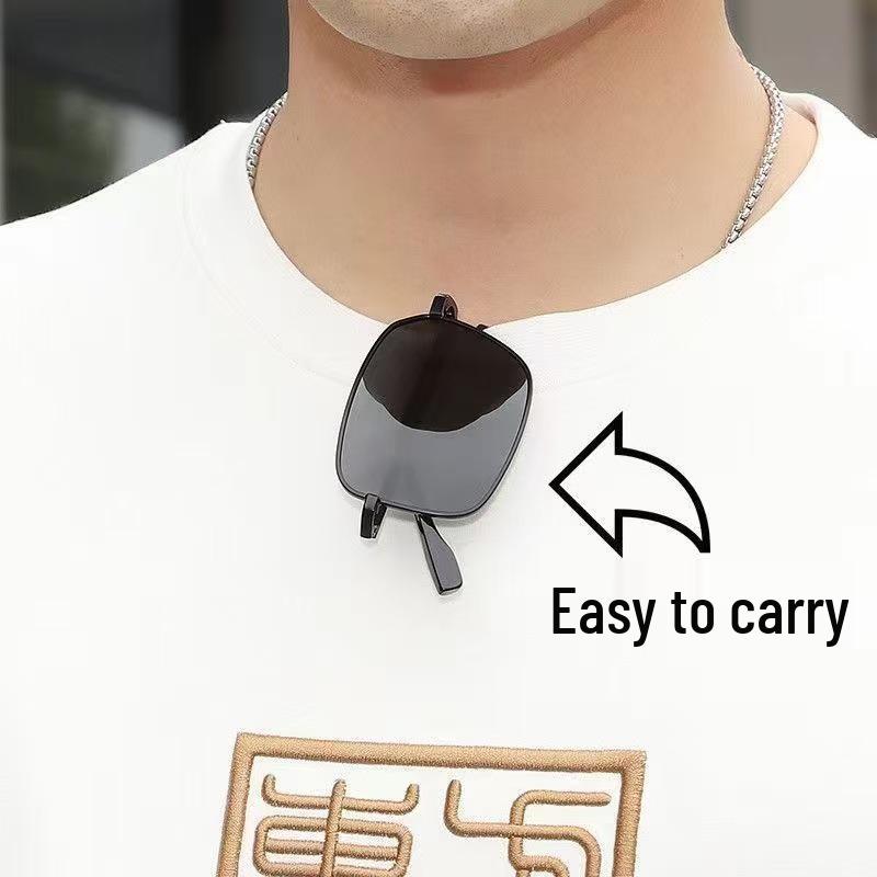 Men's Square Foldable Color-Changing Polarized Sunglasses with UV Protection for Driving and Fishing