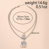 Vintage Multilayer Sun Pendant Necklace for Women Silver Color Choker Necklaces Party Holiday Jewelry Gifts