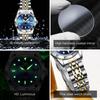 OPK Brand Women's Watch Steel Strip Fashion Double Calendar Luminous Quartz Watch Waterproof 8170