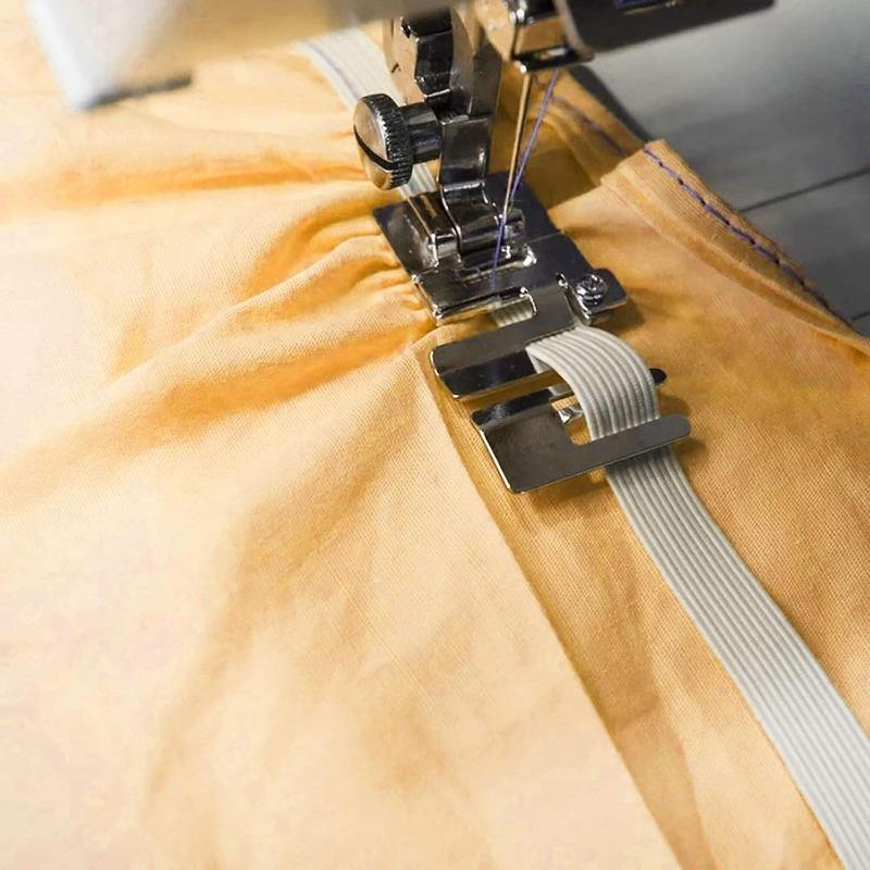 Elastic Sewing Foot Elastic Snap On Cord Band Fabric Stretch Foot #9907-6 for Brother, Singer, Feiyue, Janome, Juki, etc