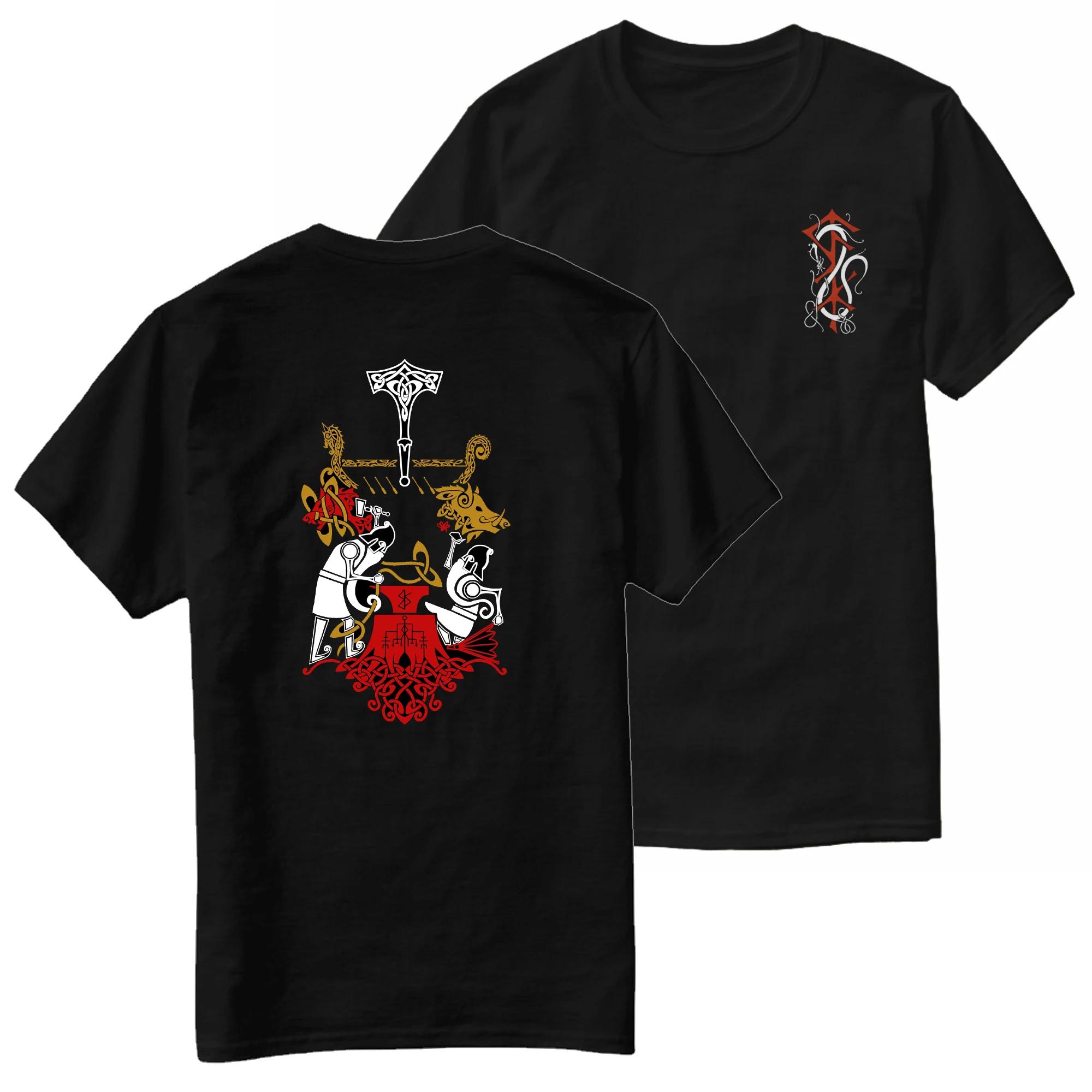 

Norse Myth Scandinavia Rune Art Brokkr and Sindri TShirt 100 Cotton ONeck Summer Short Sleeve Casual Mens Tshirt Size S3XL S