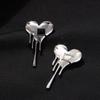 Fashion Punk Style Lava Love Brooch Creative Niche Design Heart-Shaped Suit Pin Collar Accessories Brooches for Women Girls