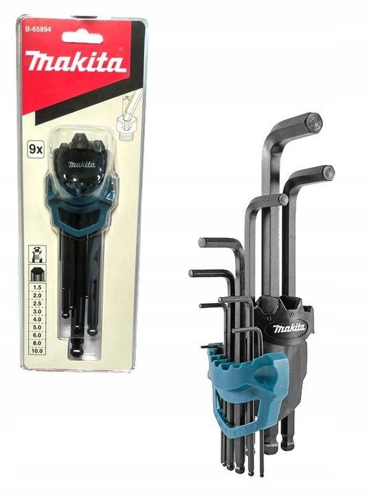 Makita B-65894 Klucze Imbusowe Długie Z Kulką 9Szt.