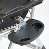 Chaise inclinable pliable à clipser, table d'appoint, porte-gobelet, plateau pour chaise longue de jardin