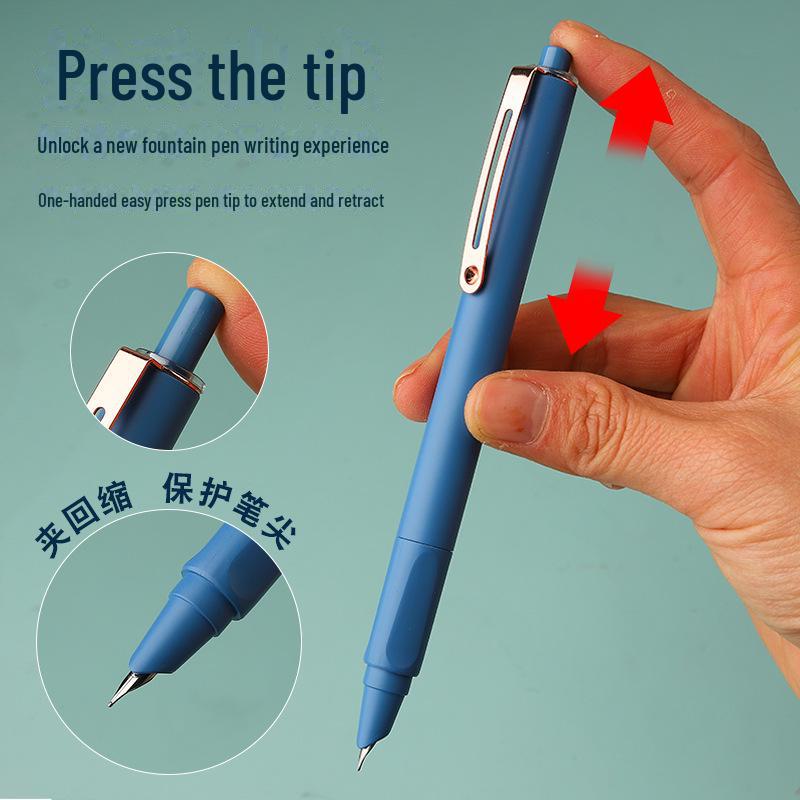 Ergonomischer Schülerstift mit 0,38-mm-Spitze und austauschbarer Tinte: Ideal zum Lernen, für Kalligraphie und Hausaufgaben