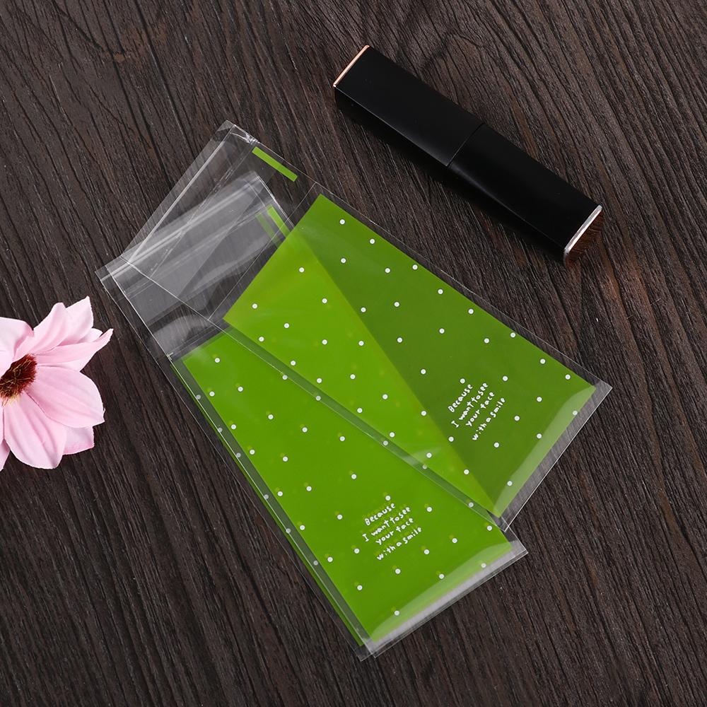 100pcs/lot Cute Bow Wedding Favors Self-Adhesive Lipstick Bag Plastic Pocket Gift Packages OPP Bags