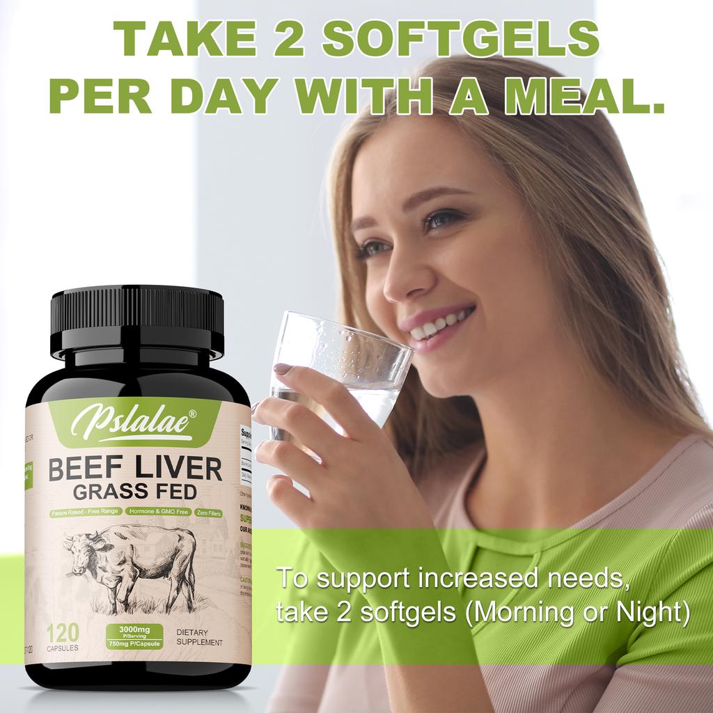 Kapsle z jater hovězího dobytka krmeného trávou, obsahující přirozené železo, vitamín A a vitamín B12, dodávají energii a jsou vhodné pro dospělé.