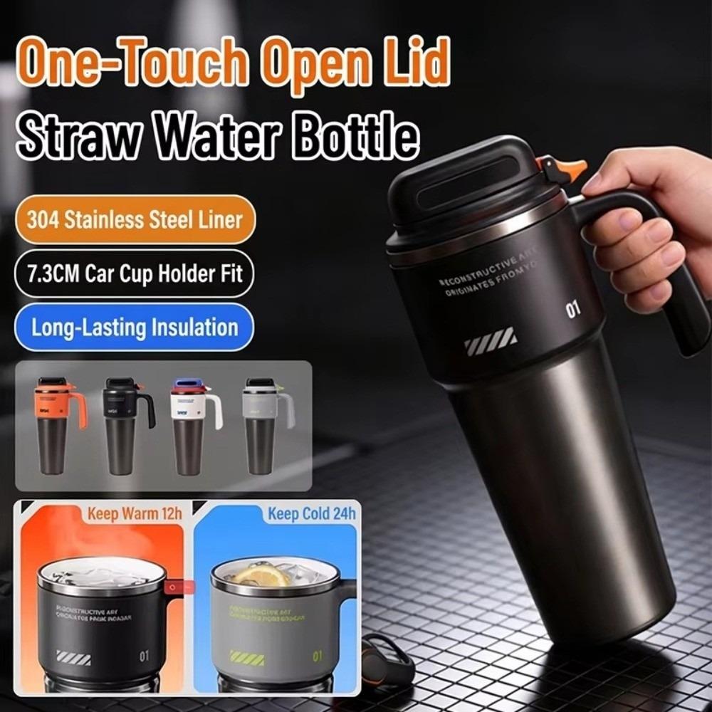 Large Capacity Insulated Cup 304 Stainless Steel Vacuum Flask Insulated Water Bottle Sport Mode