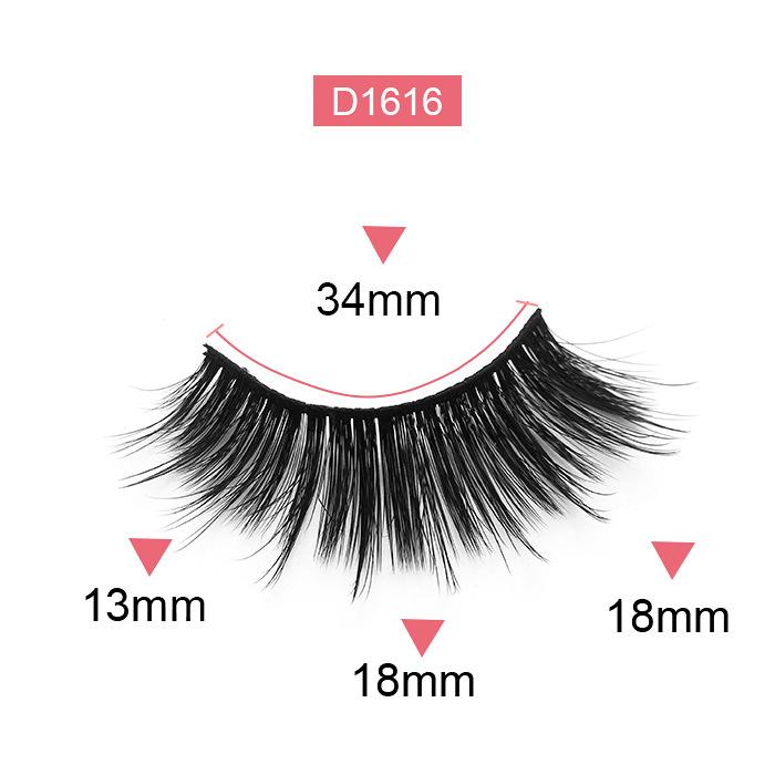 

1 Pair Of High-End Pink Boxes With Dense Chemical Fiber Double Eyelids, False Eyelashes, Natural Nude Makeup For Eyelashes.
