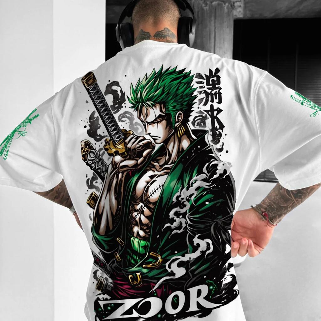 Printed Cotton Short-sleeved American Loose Men's and Women's Summer Breathable Sports Round-neck T-shirt