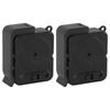 2pcs Door Handle Alarm Anti Theft Vibration Triggered Portable Door Window Alarm for Travel Car Hotel Black