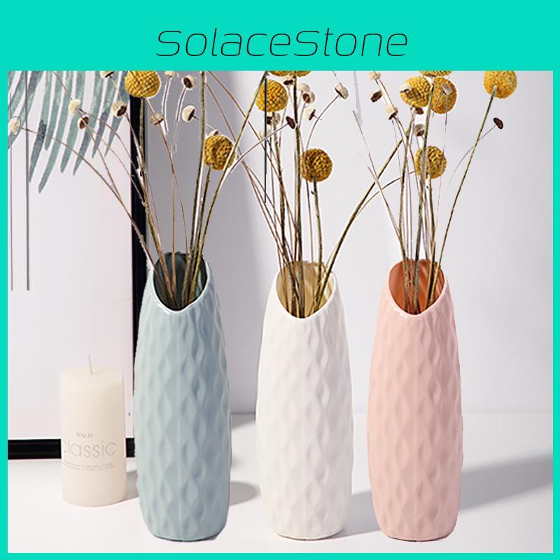 Elegant Plastic Flower Vase Stunning Imitation Ceramic Floral Pot For Home Decoration