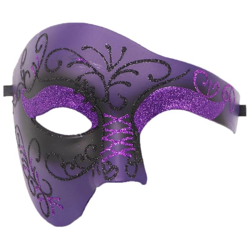 Carnival One-eyed Half-face Phantom Mask Vintage Antique Opera Phantom Dance Party Cosplay Costume Mask 2025