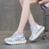 8Cm small inner height increase women's new summer satin breathable platform casual shoes