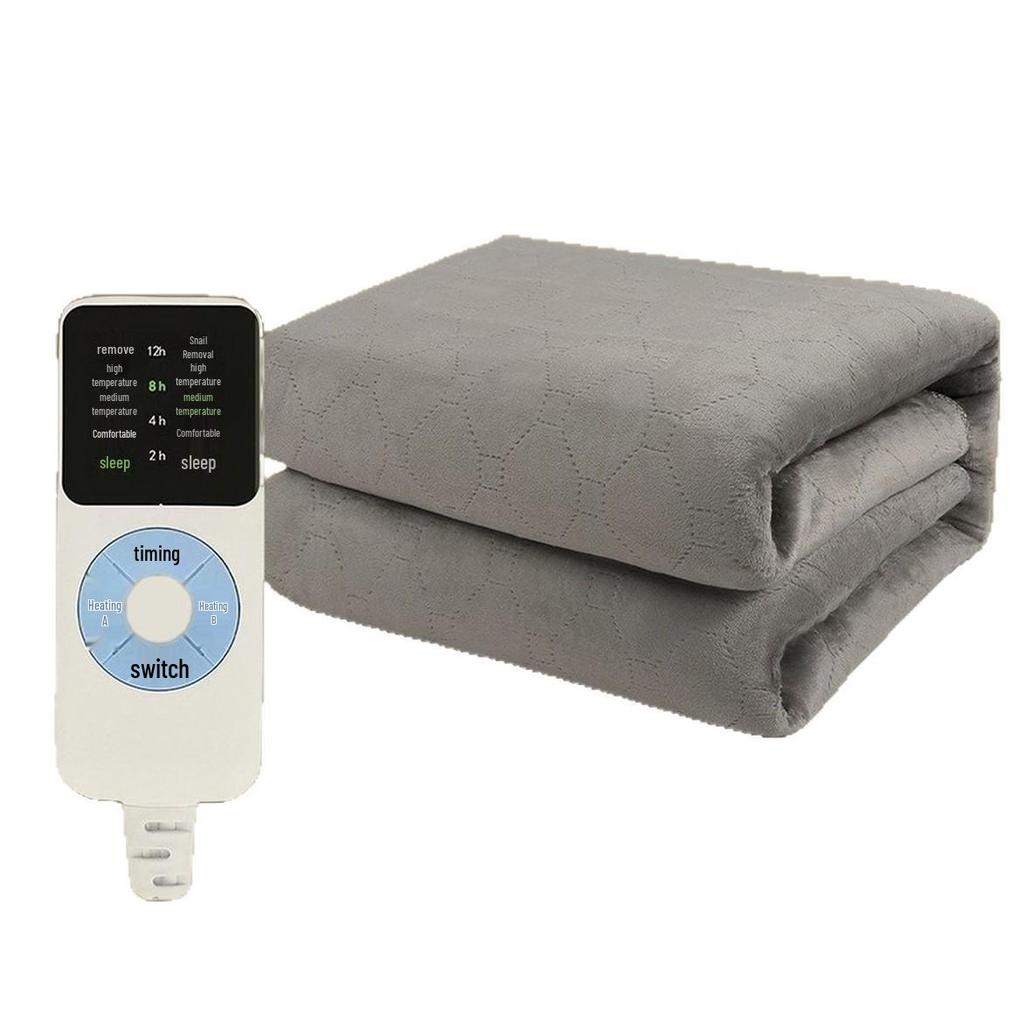 Smart Electric Heating Blanket with Dual Control & Dehumidification for Home - Dust Mite Removal, Water Heating, Constant Temperature