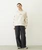 Milkfed Casual Side Cherries Wide Long Sleeve Tee in Off White Women's