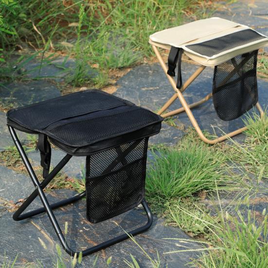 Folding Stool with Carry Bag Portable Lightweight Heavy Duty Waterproof Outdoor Camping Backpacking Beach Picnic Fishing Collapsible Chair Seat