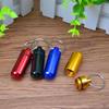 1 Pcs Outdoor Medicine Bottle Aluminum Alloy Keychain Mini Medicine Jar First Aid Bottle Fashion Key Chains Color Random