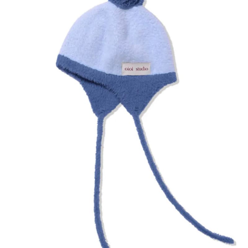 

OIOI COLLECTION Colored Hairy Earflap Beanie [SKY BLUE] F