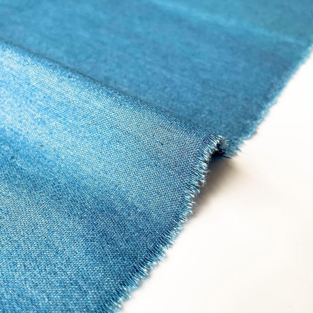 Tejido de Denim Lavado Vintage Ligero Suave Algodón Ancho 145 cm para Coser DIY Abrigo de Adulto Pantalones Ropa de Muñeca Manualidades de Vaqueros Miniatura