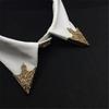 Triangle Shirt Collar Pin for Men and Women Geometric Hollowed Out Brooch Pins Corner Emblem Jewelry Accessories