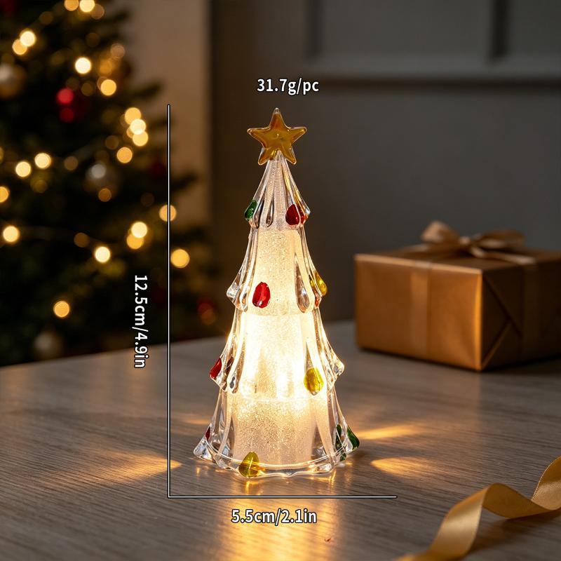 Christmas Tree Night Light Glow In The Dark Crystal Christmas Tree Lamp Christmas Desktop Ornaments Xmas Navidad Decoration