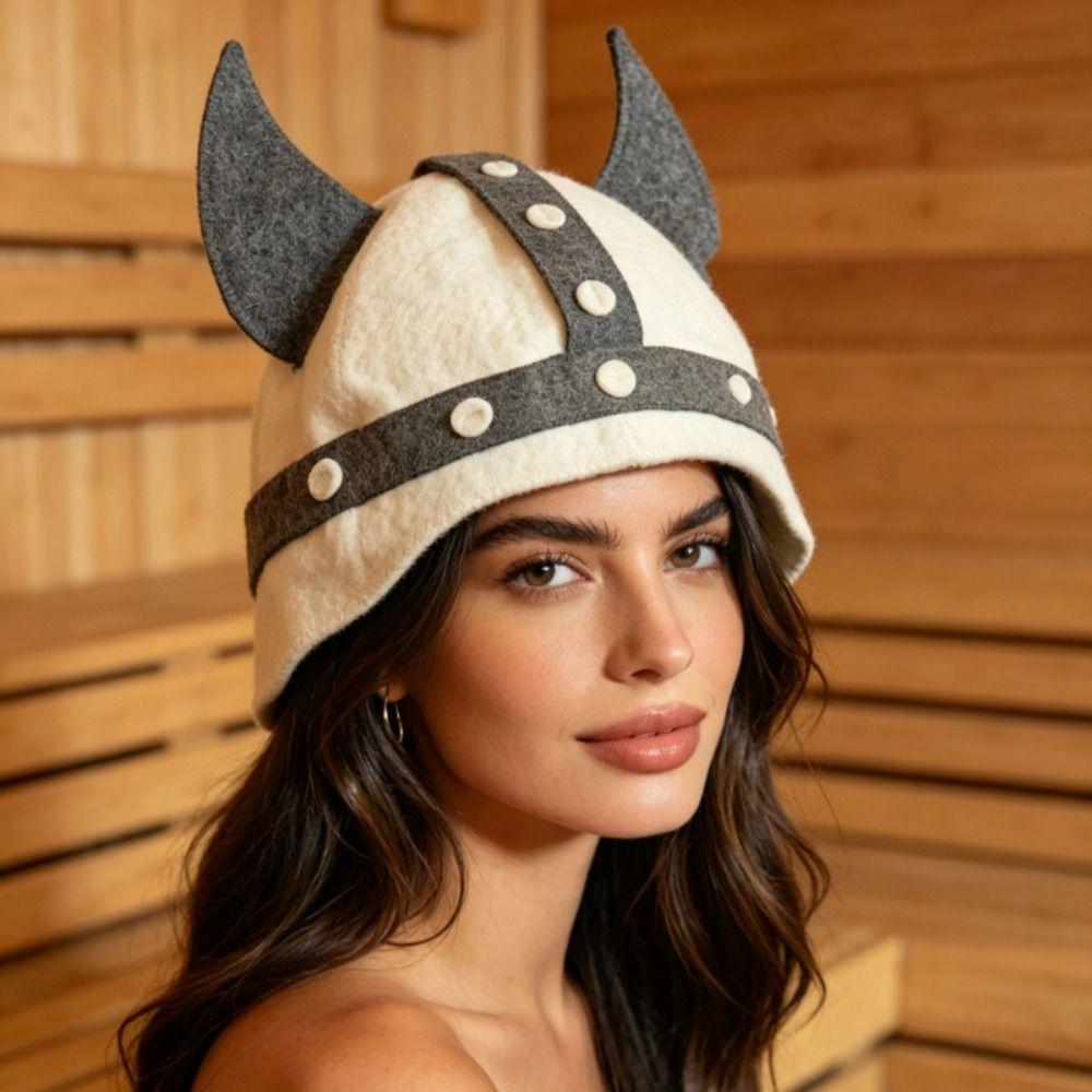 Heat Resistant Wool Felt Sauna Hat Wool Felt Material Sauna Hat Russian Banya Cap For Sauna
